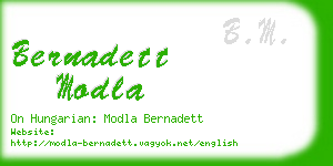 bernadett modla business card